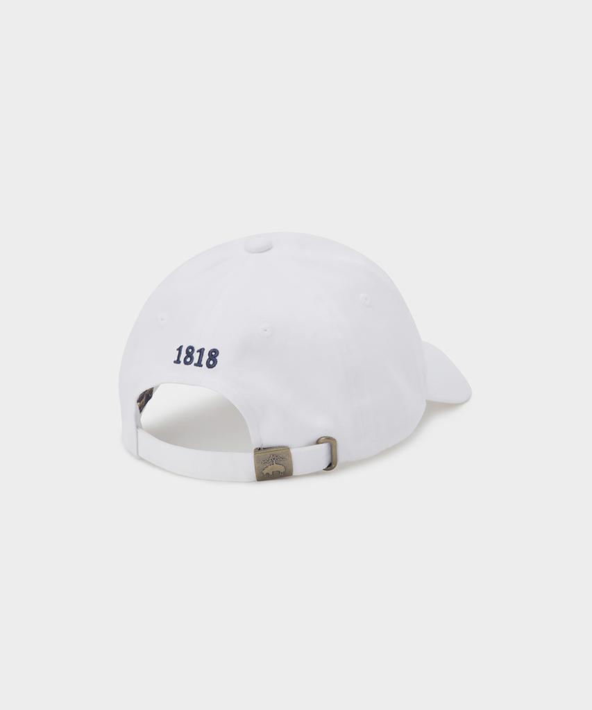 BROOKS BROTHERS [Unisex] Cotton Logo Baseball Cap (White) (Bbacmm1500Aef)