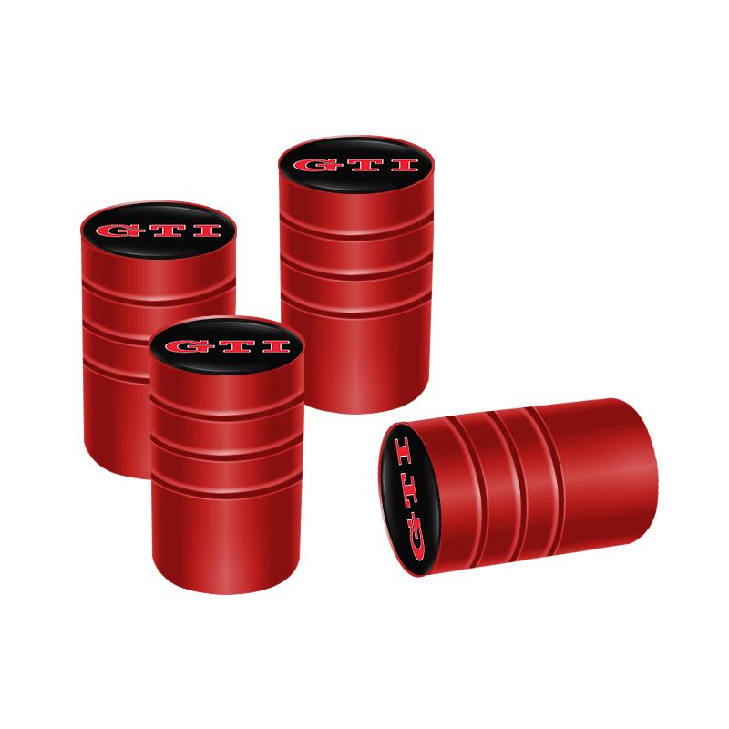 Per VOLKSWAGEN VW 4 Pezzi Tappi Valvole Pneumatici Ruota Auto in Metallo Copricapo Stelo Per Volkswagen GTI T-ROC GTD Atlas Tiguan Passat Golf Po