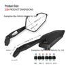 Universal Foldable Polygonal Rearview Mirror for Electric Motorcycles