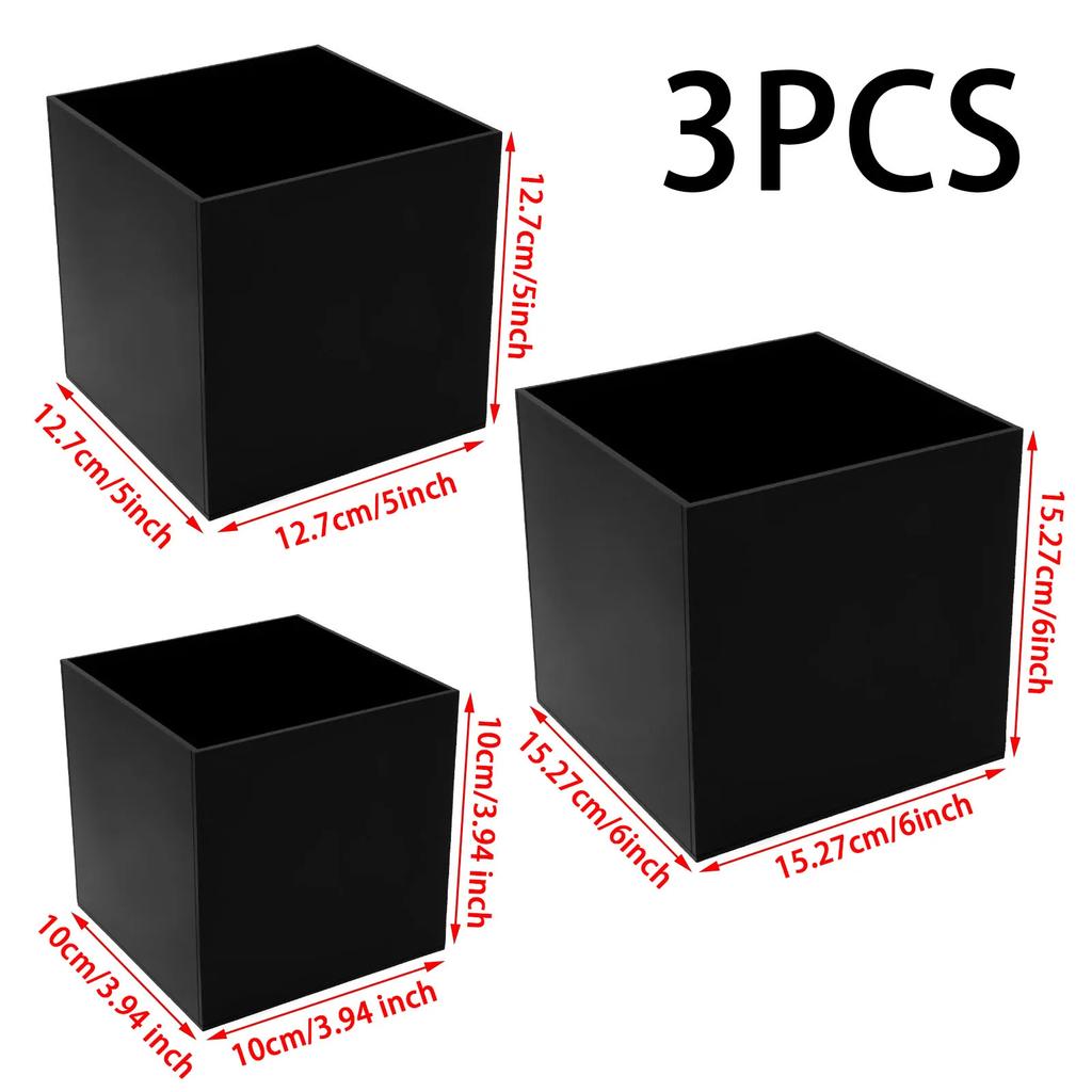 3/6Pcs Acrylic Buffet Riser Food Display Stands Stackable Table Dessert Cake Party Buffet Display Decorating Box