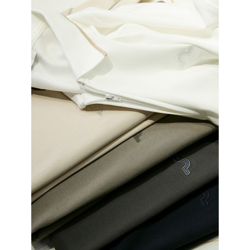 Word of Mouth Recommend Offline 39.Export Tail Goods Men Summer Cool Feeling Pearl Cotton Lapel Short Sleeve T-shirt Polo Shirt