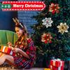 Christmas Artificial Flowers Gold Red Glitter Poinsettia with Clips Xmas Tree Ornaments DIY Wreath Wedding New Year Decorations