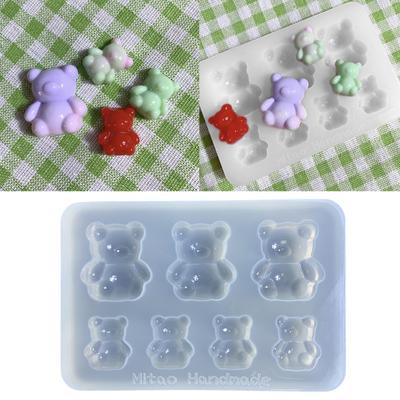 Silicone Epoxy Molds DIY Craft Moulds Home Table Decorations Little Bear Shaped DIY Ornaments Molds Silicone Material
