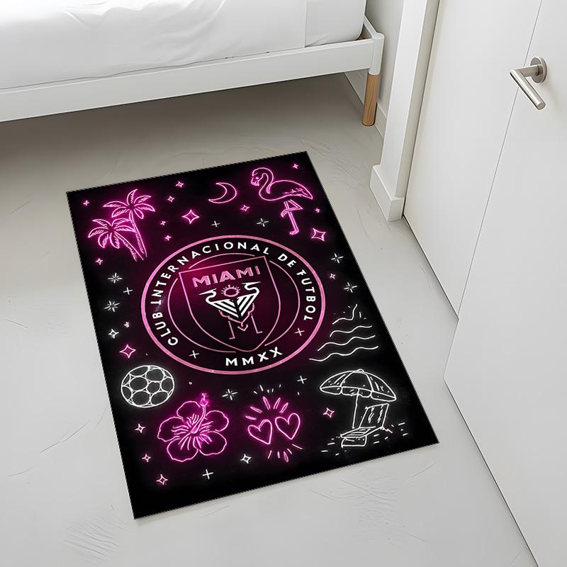Inter Miami CF (19) Rug Suitable For Living Rooms Bedrooms Computer Rooms Dining Areas And Placement Under Tables And Chairs Also An Ideal Choice For 