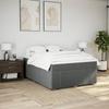 Box Spring Bed with Mattress Dark Gray 140 X 200 Cm Fabric