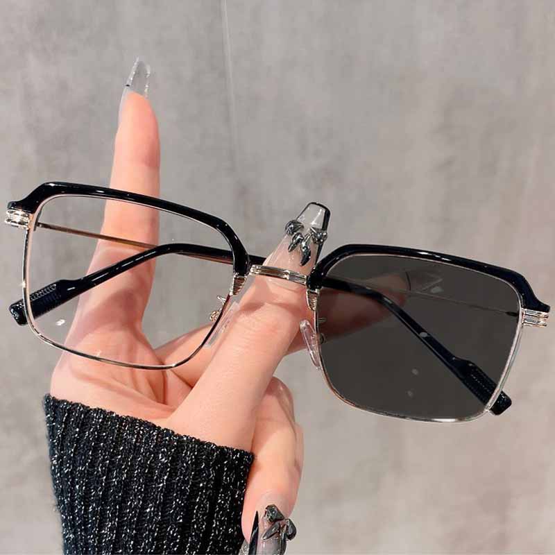 

Трендовые фотохромные очки для чтения Высокой четкости Мужские очки с защитой от синего света Металлические Модные Классические Очки для дальнозоркости +2.5 4.0