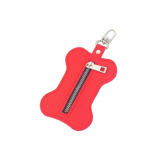 Suport pentru sac pentru caca pentru animale de companie Închidere cu fermoar Dozator de saci de gunoi pentru câini cu cârlig Organizator portabil pentru sac de gunoi pentru exterior