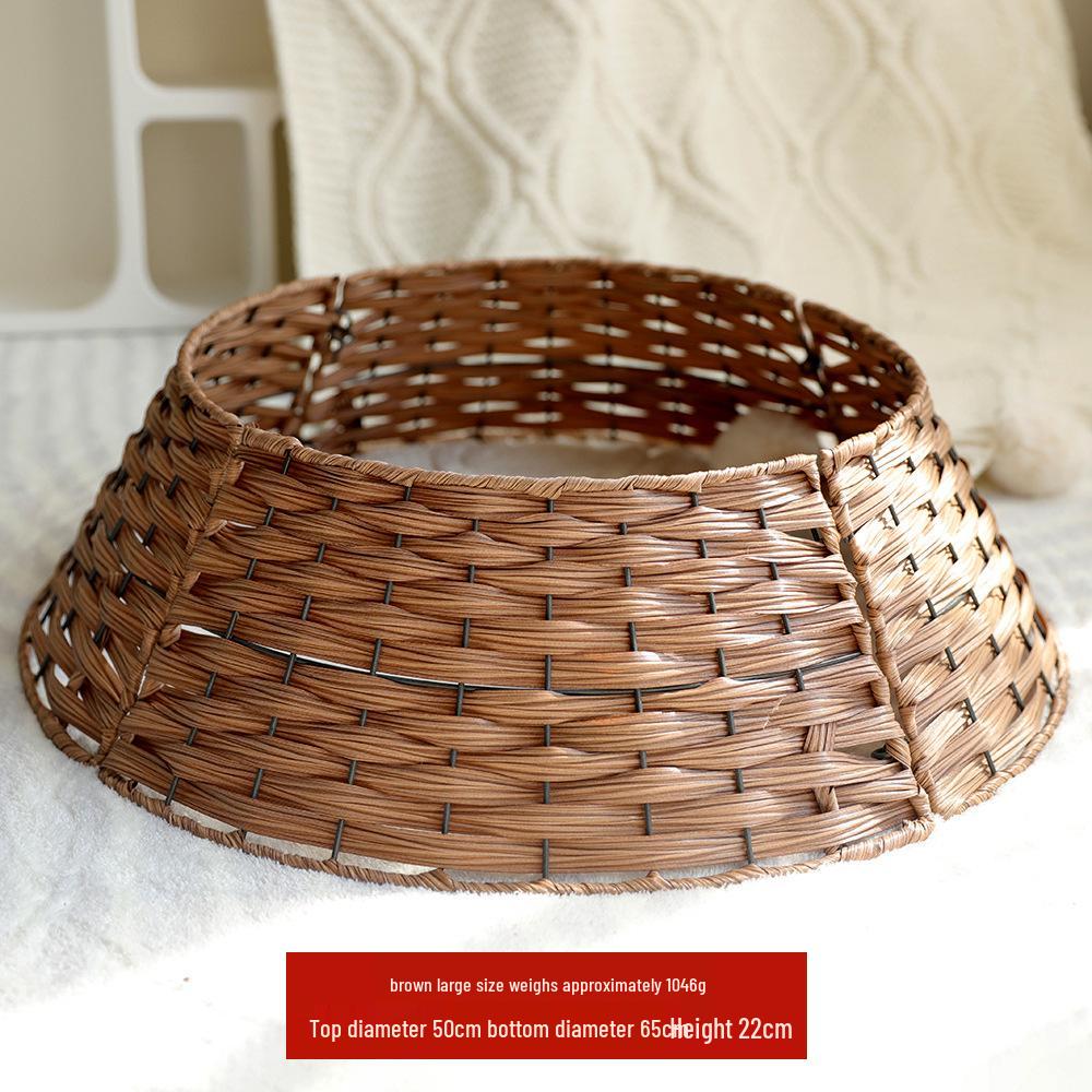 Hand-Woven Christmas Tree Skirt Basket Ornament 