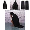 Halloween Cloak Cosplay Grim Reaper Vampire Witch Wizard Robe Party Adult Children Hooded Black Cloak Cape
