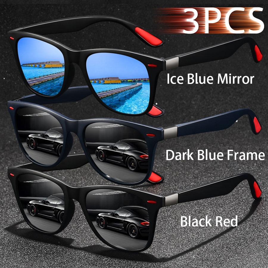 

3 шт. Модные винтажные солнцезащитные очки для мужчин, женщин, рыбалки, вождения, мужчины, роскошные брендовые дизайнерские солнцезащитные очки с антибликовым покрытием, ретро-очки UV400