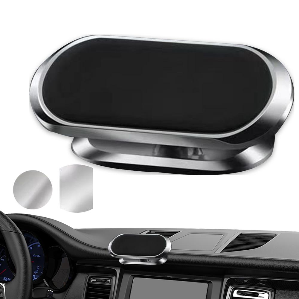 

Rotation Magnetic Phone Holder Magnetic Car Phone Mount Holder Adjustable Mobile Phone Holder Car Magnet For Car SUVs Kitchen срібний