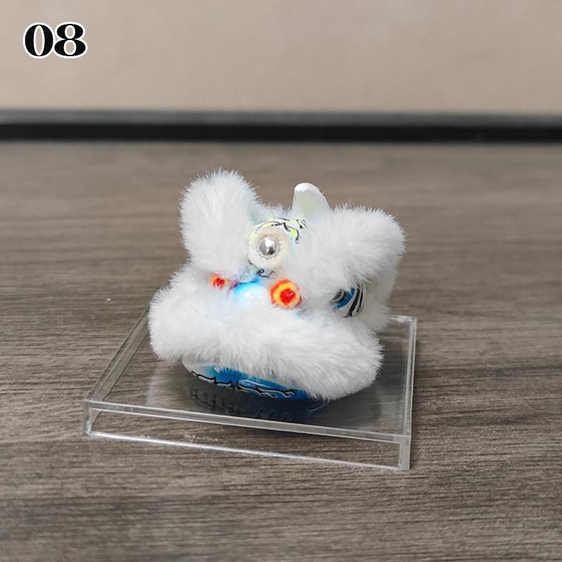 Chinese Lion Dance Ornaments Chinese Style Lion Dance Feng Shui Lucky Keychain Living Room Car Office Desktop Decor Crafts