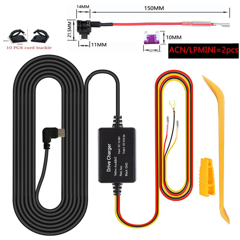 for 70mai Hardwire Kit UP04 Parking Surveillance Cable for 70MAI Hardwire Kit X200 Omni 360° 24H Parking Monitor Power Line ACNLPMINI