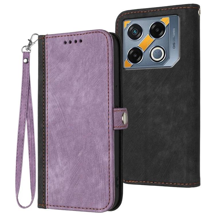 

YX0020 For Infinix GT 20 Pro 5G Wallet Case Skin-Touch Feel Leather Phone Cover - Purple