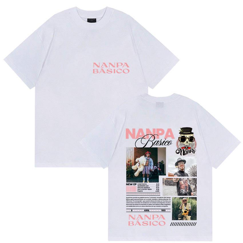 Rapper Nanpa Básico Tour Album Merch T shirts Mens Clothing Hip Hop Gothic Short Sleeve Tshirts Fashion Cotton Streetwear