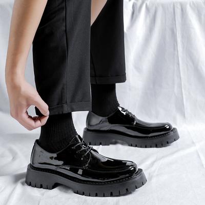 Neue Lackschuhe Herren Koreanische Version von Trendy Friseur Lackleder, Das ist Erhöhende Plateau Lederschuhe 20353-R