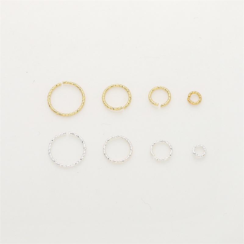 Anillo Twist Relleno de Oro de 14K para Fabricación de Joyería - Espaciador de Diseño Roscado Cerrado/Abierto