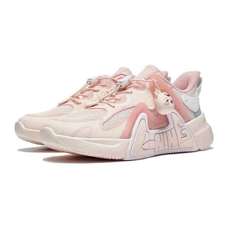 Li Ning Kids Sports Lifestyle Series Comfortable Non-Slip Wear-Resistant Casual Shoes Kids Casual Shoes Pink YKCT102-2