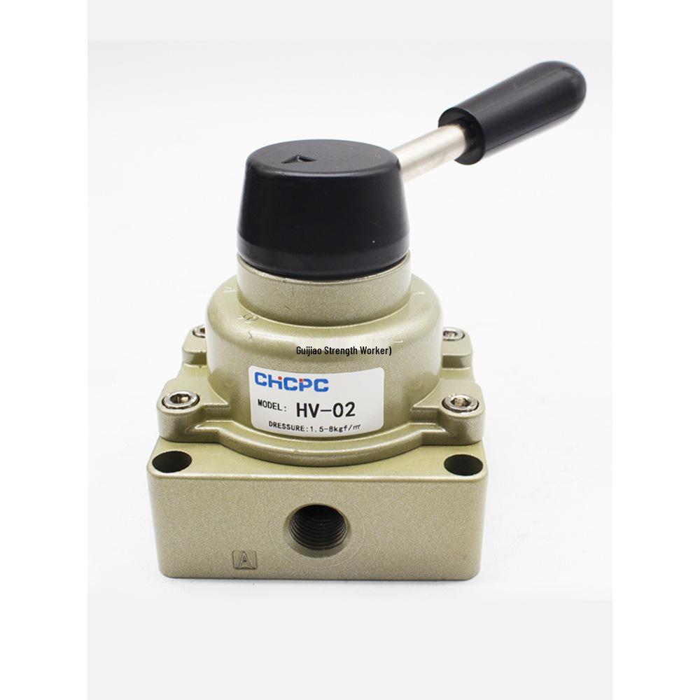 HV-02 Three-Position Four-Way Pneumatic Rotary Valve Cylinder Control with Manual Valve and Switch 300/400.