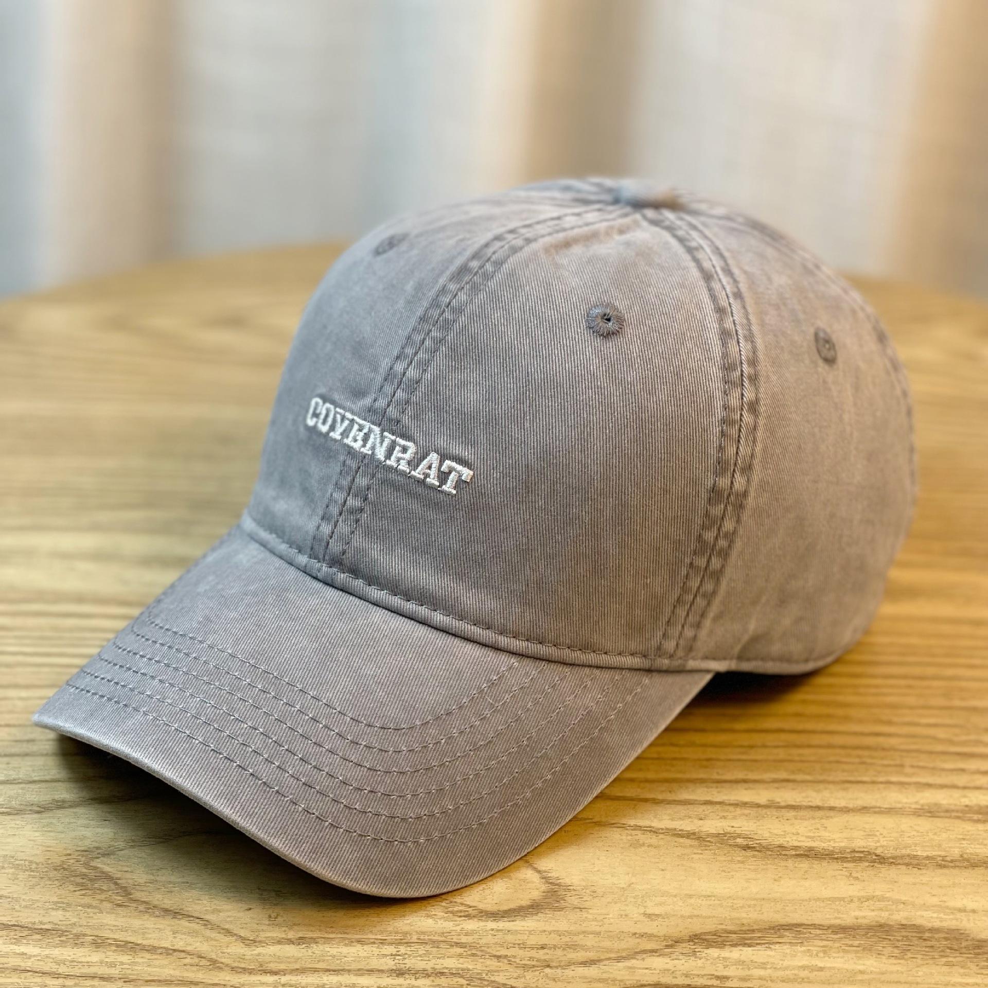 

Бейсболка с вышитыми буквами для мужчин и женщин, модная, простая, универсальная, из выстиранного хлопка, кепка-утконос 55-59 светло-серый