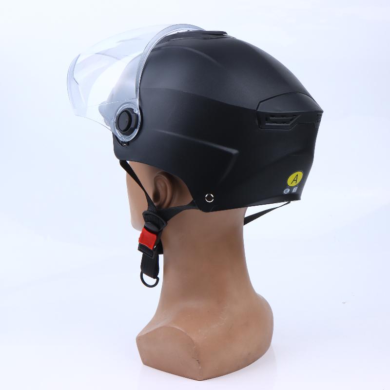 1Pcs Electric Bike Half Helmet Double Lens Electric Motorcycle Helmet Summer Sun Protection Safety Helmet For Women Men
