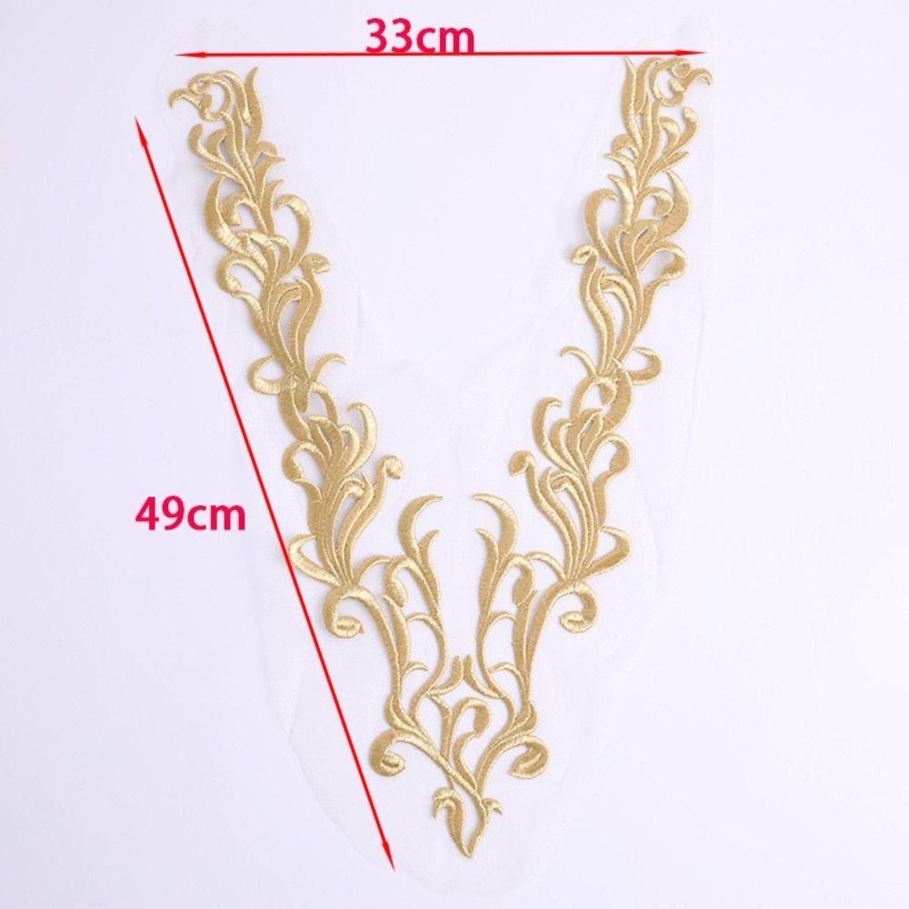 DIY Sequined Embroidery Patches Sewing Flower Fabric  Wedding Gown Cheongsam Bridal Dress Crafts