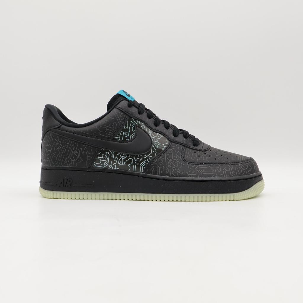 DH5354-001 Nike Air Force 1 Low Computer Chip Space Jam Black Light Blue (Men's)