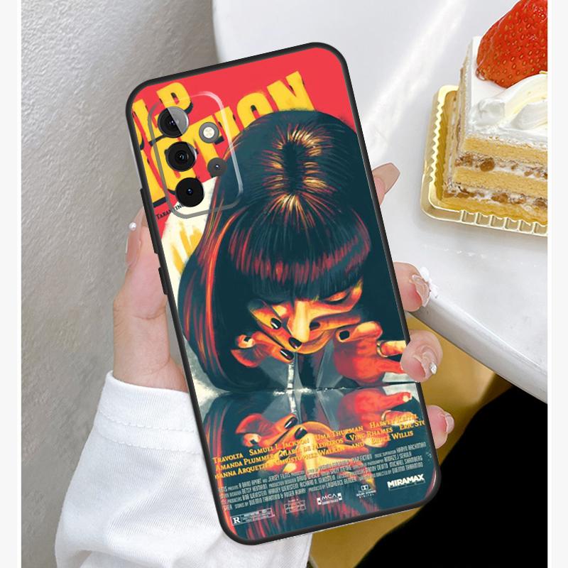 Mia Pulp Fiction Case For Samsung Galaxy A55 A35 A15 A14 A34 A54 A73 A53 A33 A23 A13 A12 A32 A52 A51 Cover