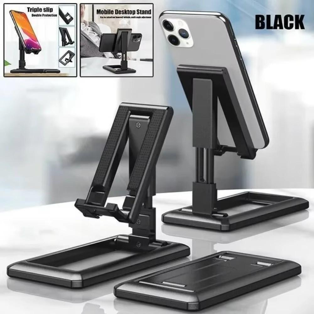 

Convenient Universal Phone Stand Telescopic Cellphone Brackets Foldable Phone Holder Accessory чорний