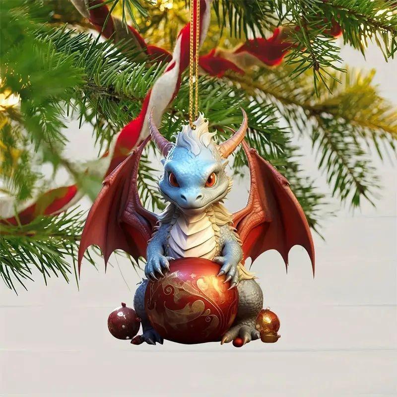 Colorful Acrylic Dragon Egg Holiday Decor For Car Interior Cute Cartoon Style Hanging