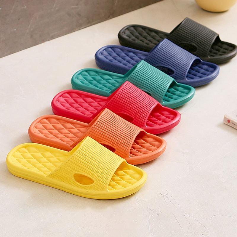 Non-Slip Slippers Men Women Indoor Home Eva Slides Bathroom Waterproof Shoes Deodorant Soft Bottom Outer Wear Sandals Flip Flops
