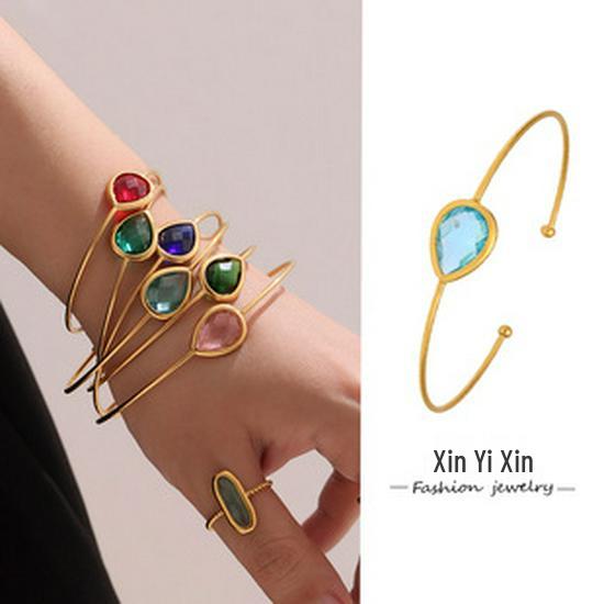 French Retro Geometric 18K Gold-Plated Stainless Steel Couple Rings - Niche INS Style