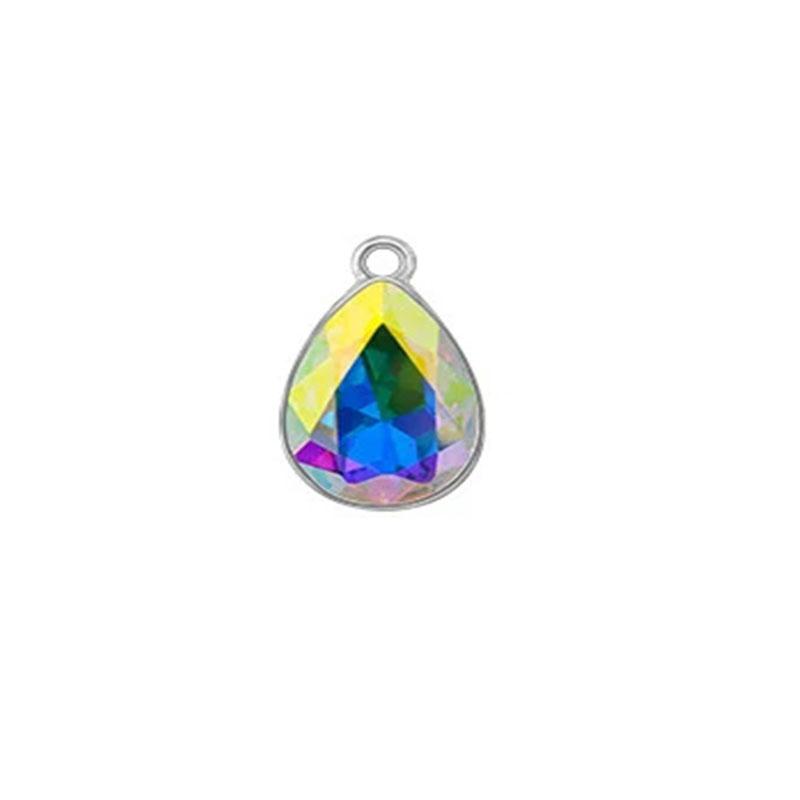 10Pcs Crystal Glass Charms Pendants Water Drop Shape Charms for DIY Necklace Earrings Pendant Beads Jewelry Making Accessories