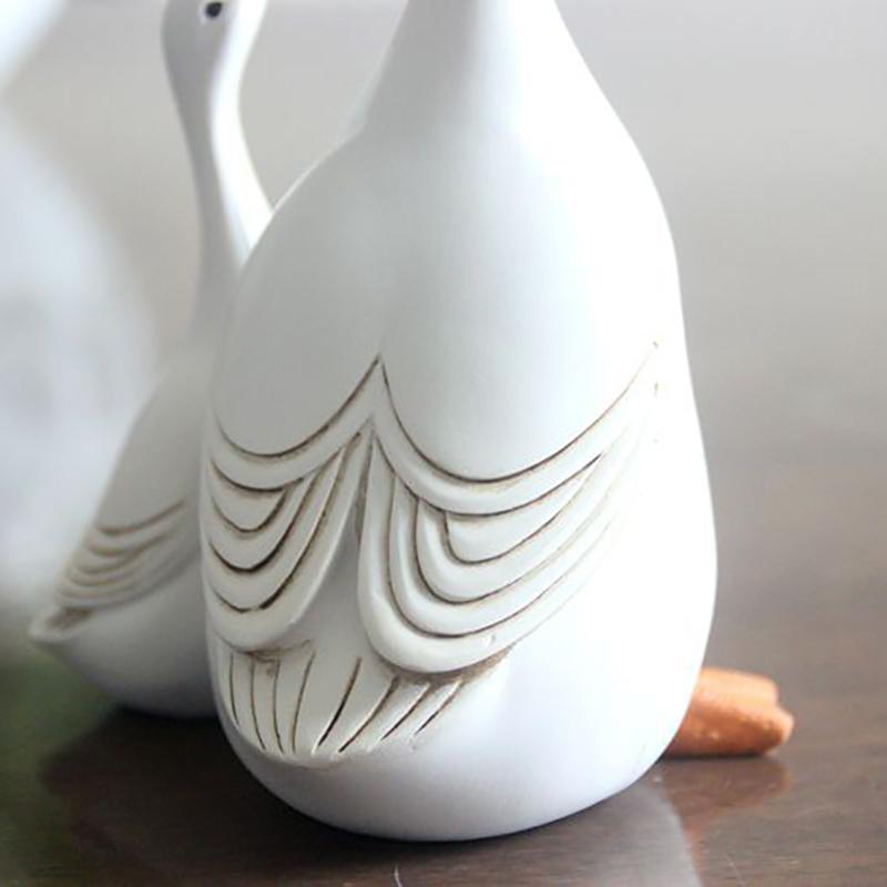 Mother and Son Duck Resin Statue Crafts Perfect for Cabinet Living Room Photo Prop Table Display Home Decoration