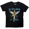 Nirvana Carbon T-Shirt: In Utero Neon Blue (Black) OFFICIAL NEW