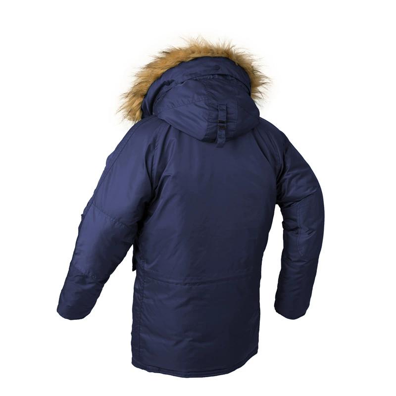 Giubbotti bomber da uomo con collo in pelliccia Cappotto militare spesso e caldo con cappuccio da uomo casual lungo