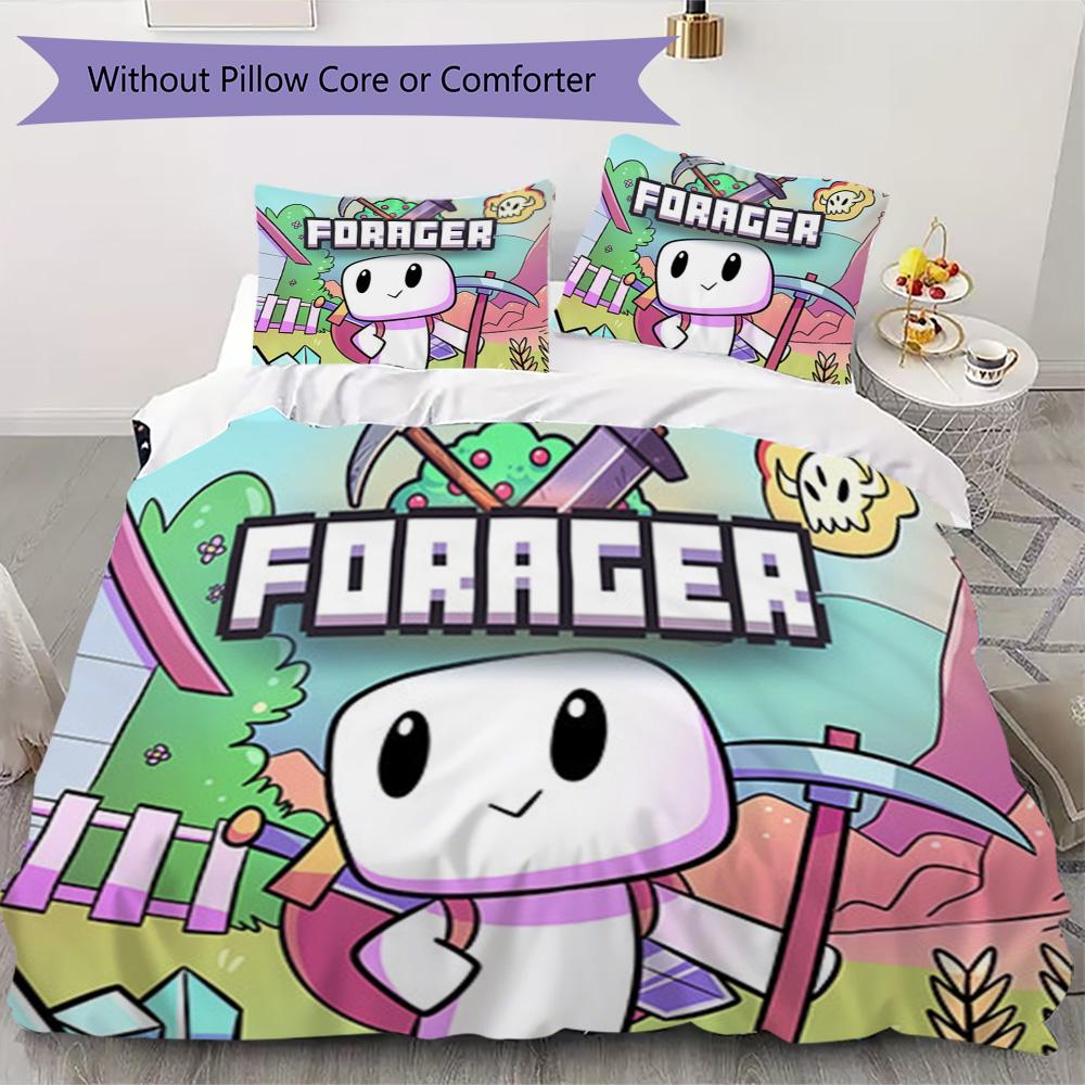 Forager Pattern Bedding,Quilt Set Quilt Cover Pillowcase Home Birthday Gift (1*duvet cover+2*pillowcase,without core)ASJT261020055