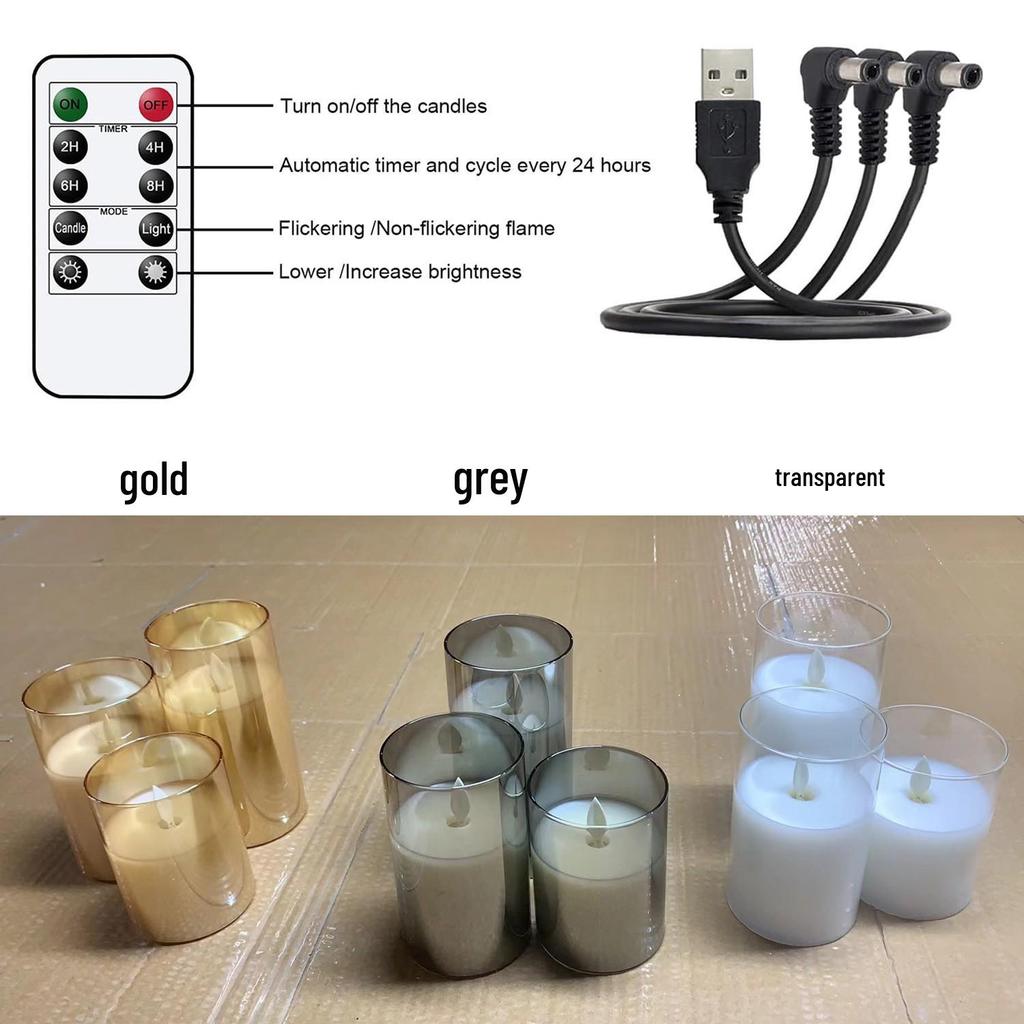 LED Remote Control Candle Light with Plastic Cover for Weddings, Bars, and Birthdays