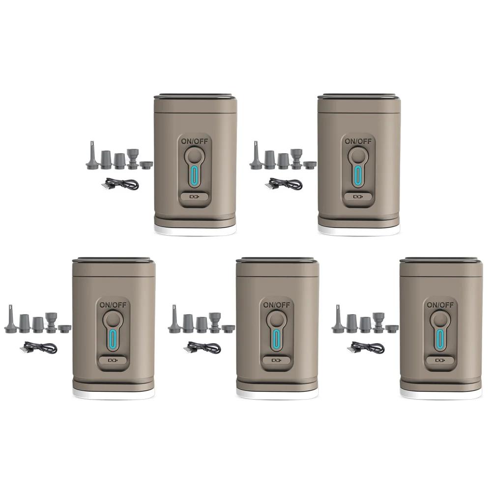 Camping Light Electric Air Pump 100LM Handheld Air Compressor USB Rechargeable 3 Lighting Modes for Inflatable Cushions Air Beds