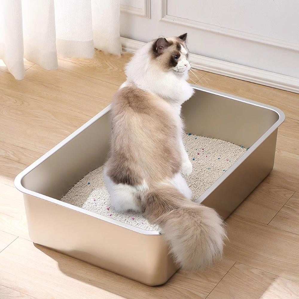 WC per Gatti di Grande Capacità Facile da Pulire Toilette per Gatti Nuova Lettiera per Gatti Gatto