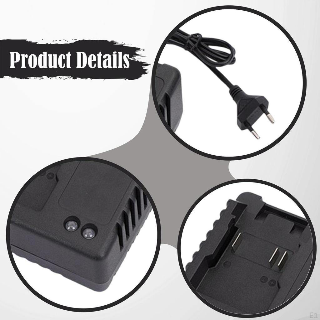 21V LI Ion Battery Charger Garage Household Efficient Cooling Quick Charging