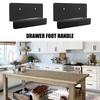 2Pcs Under Cabinet Foot Pull Handless Handle Garbage Drawer Foot Pull Handle for Full Overlay Cabinet Door Enduring
