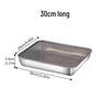 Stainless Steel Rectangular Non-Stick Dumpling Storage Box with Lid
