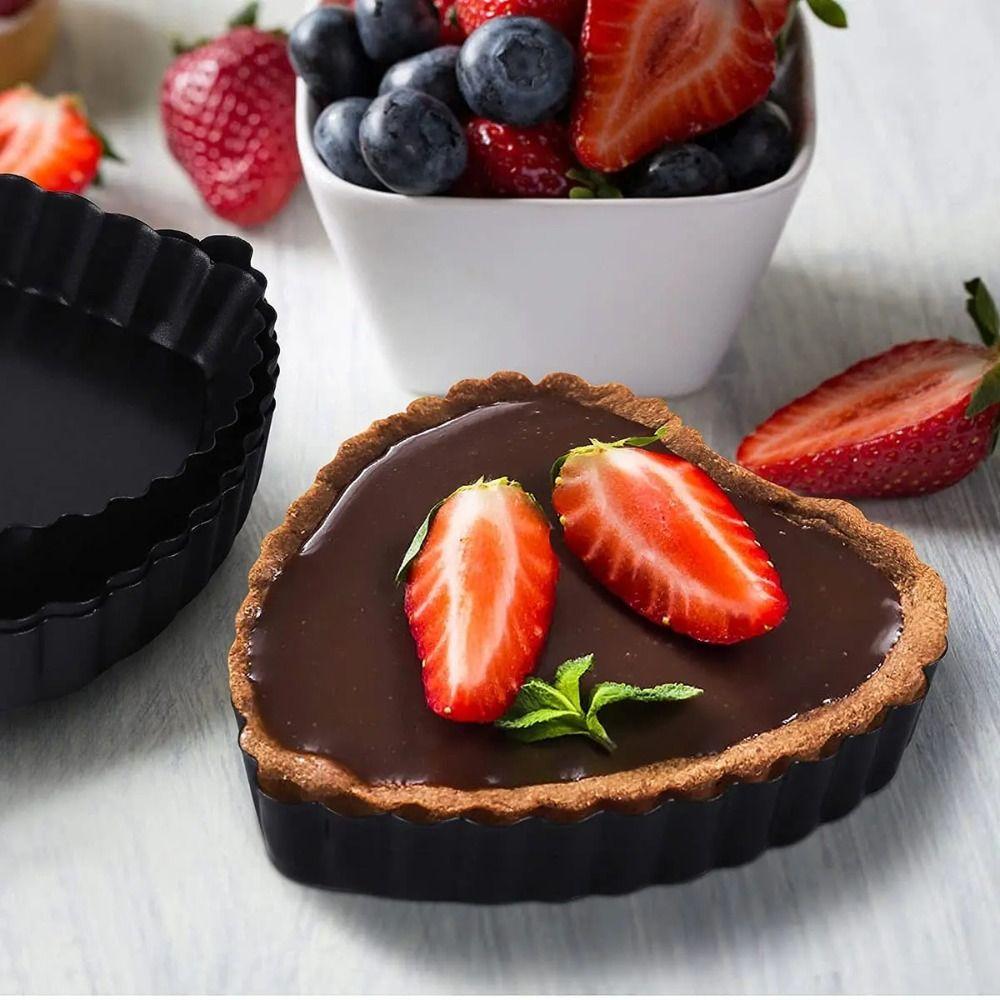 4 Inch Cake Baking Pan Non-Stick Tart Pan Mold Removable Flan Pan Molds