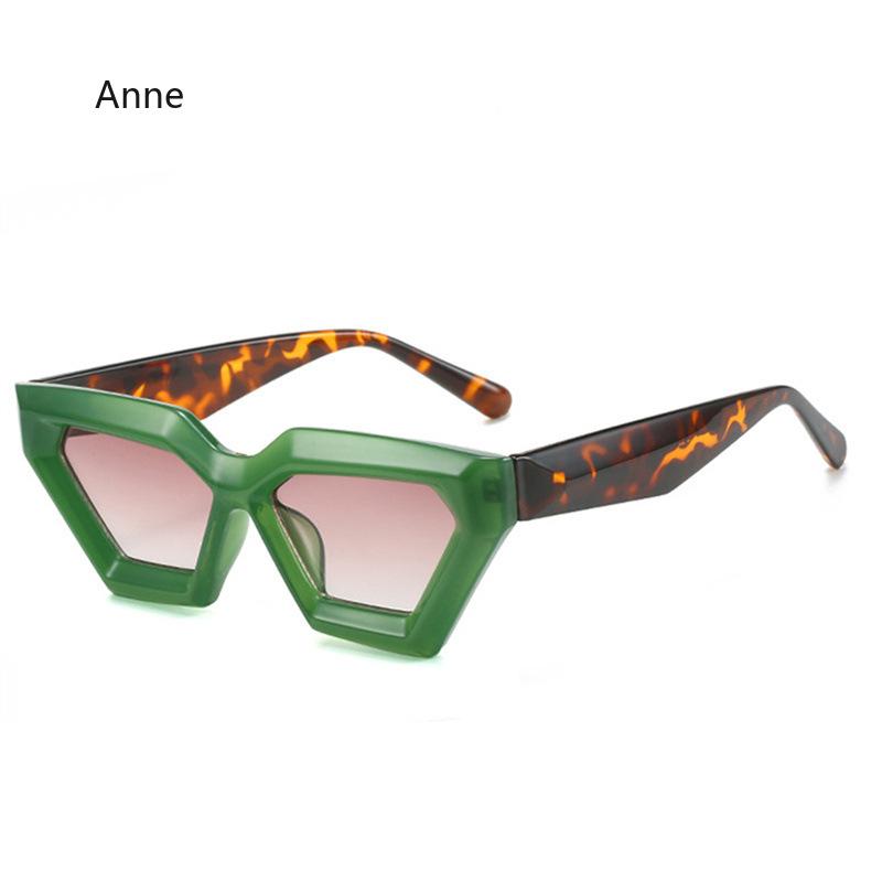 Vintage Cat Eye Sunglasses New Fashion Oversized Thick Frame Gradient Men Women Shades Trendy  Design UV400 Eyewear