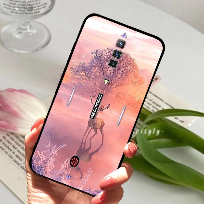 For ZTE Nubia Red Magic 6 Case Shockproof Soft TPU Silicone Phone Cover For ZTE Nubia Red Magic 6S Pro Capa Cartoon RedMagic 6