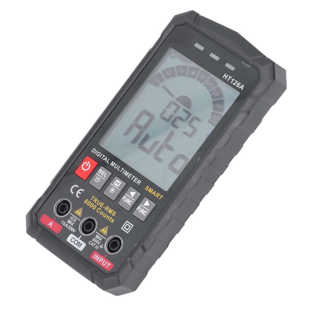 HT126A Digitales Multimeter Genaues 4000 Counts Elektromessgerät für AC DC Spannung Strom Widerstand Frequenz Kapazität
