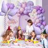 Butterfly Balloon Wreath Set Purple Butterfly Aluminum Film Balloon Macaron Color Series Used for Party and Birthday Dress Up