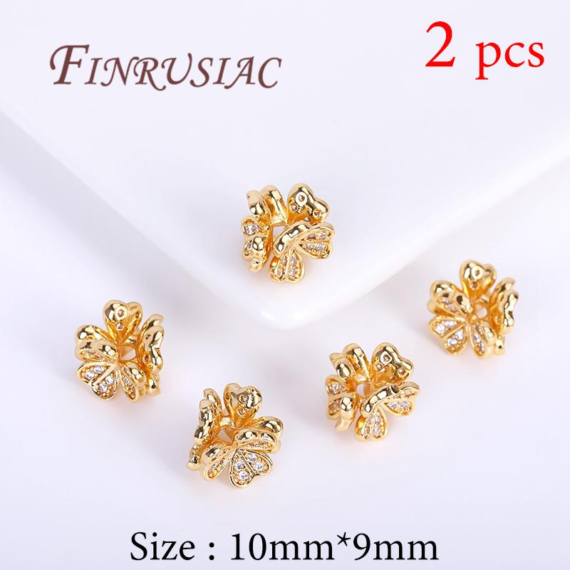 Spacer Beads 18K Real Gold Plated Separator For Beads DIY Bracelets Accessories Bead For Needlework Necklaces Jewelry Findings