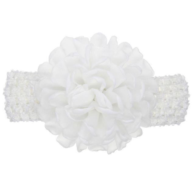

Детские повязки для девочек с шифоновым цветком, повязка на голову, нарядная повязка на голову белый